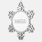 Genius Tin Sneeuwvlok Ornament (Rechts)