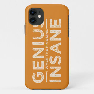 GENIUS VS INSANE aangepaste iPhone case