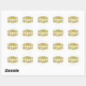 GENIUS VS INSANE aangepaste stickers (Vel)