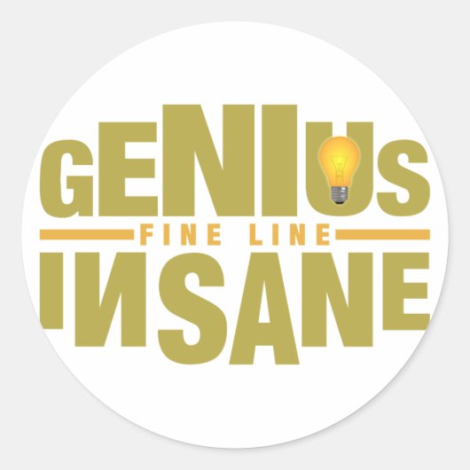 GENIUS VS INSANE aangepaste stickers (Voorkant)