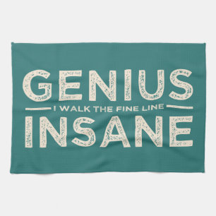 GENIUS VS INSANE serviette personnalisée