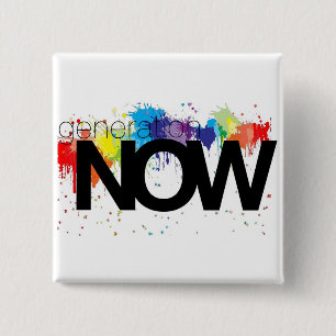 GenNow Buttonnen Vierkante Button 5,1 Cm