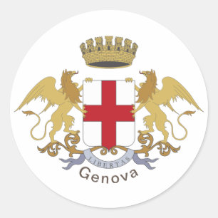 Genoa wapen ronde sticker