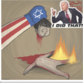 Génocide du parti antibiden Sticker (Recto)