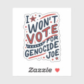 GÉNOCIDE JOE STICKER (Feuille)