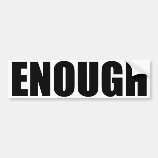 GENOEG BUMPERSTICKER (Voorkant)