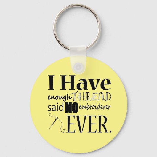Genoeg geborduurde thread sleutelhanger (Voorkant)