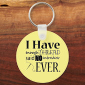 Genoeg geborduurde thread sleutelhanger (Voorkant)