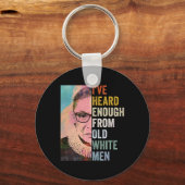 Genoeg gehoord van oude witte Mannen Sleutelhanger (Voorkant)