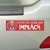 Genoeg, Impeach! Anti Trump Bumper Bumpersticker (Op auto)