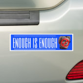 'Genoeg is genoeg' Bumpersticker (Op auto)