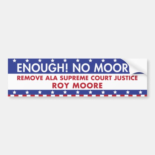 Genoeg! Nee Moore! Bumpersticker (Voorkant)