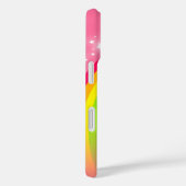 Genoemd 6 letter regenboog rode roze iPhone case (Achterkant / Rechts)