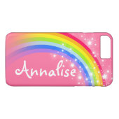Genoemd 8 letter regenboogrode roze ifoon Case-Mate iPhone case (Achterkant (Horizontaal))