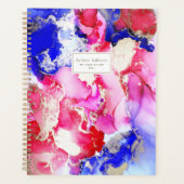 Genoemd Abstract Art Roze Paarse Goud Planner (Voorkant)