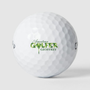 Genoemd Amateur Golfer groene geruite golfballen