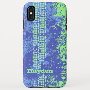 Genoemd helderblauw groen surf strandstijl iPhone XS max hoesje