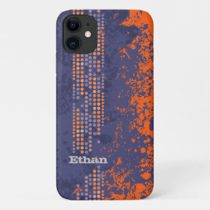 Genoemd marine oranje surven stijl iPhone 11 hoesje