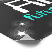 Genoemd raket ruimte jongens grijs rood poster (Hoek)