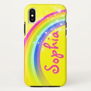Genoemde 6 letters regenbooggele ifoon iPhone x hoesje