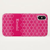 Genoemde gekoppelde ovalen & lijnen rode witte iph Case-Mate iPhone case (Achterkant (horizontaal))