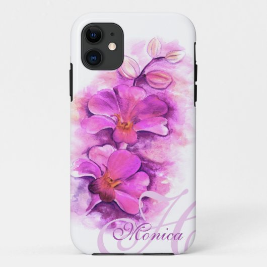 Genoemde radiant Orchid art floral iphone case (Achterkant)
