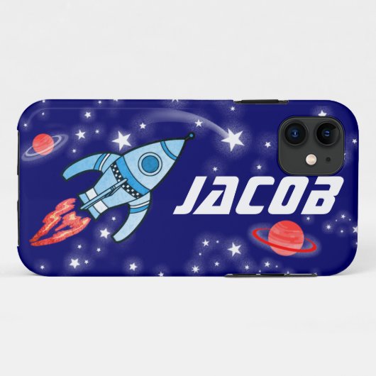 Genoemde ruimteblauwe jongens met vijf letters Case-Mate iPhone case (Achterkant (horizontaal))