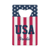 Genoemde sterstripes kredietkaart flessenopener (Achterkant)