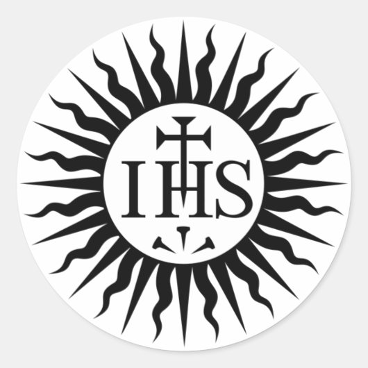 Genootschap van Jezus (jezuïeten) Ronde Sticker (Voorkant)