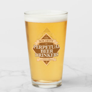 Genootschap van perpetual Beer Drinkers Glass Glas