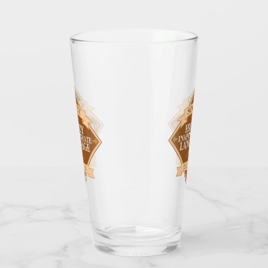 Genootschap van zeer ongeschikte taal glas (Rechts)