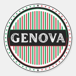 Genova City Pride Emblem – Italian Identity Ronde Sticker