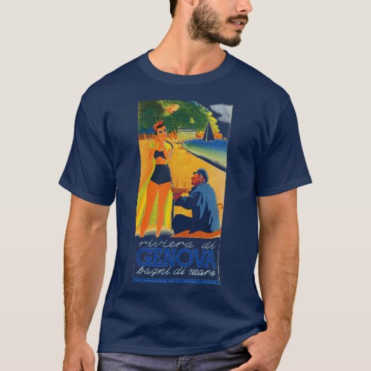 Genova Italië Toerisme T-shirt (Voorkant)