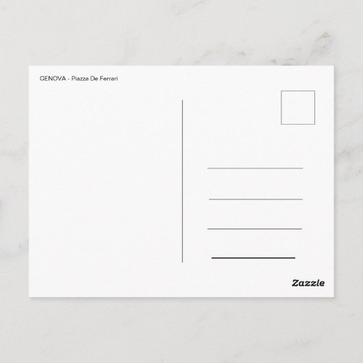 Genova - Piazza de Ferrari Briefkaart (Achterkant)