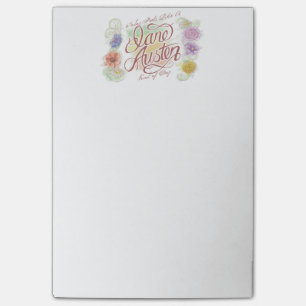 Genre de Jane Austen de notes de post-it de jour