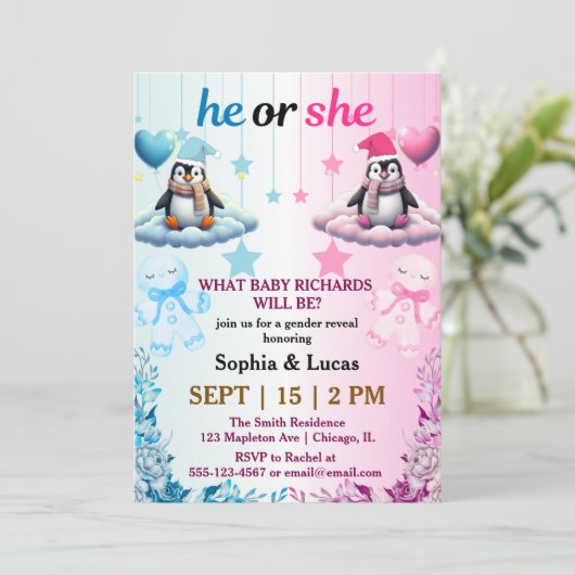 genre dévoilent les invitations de noël (Debout devant)