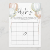 Genre Reveal Baby Bingo Douche Carte de jeu (Devant)