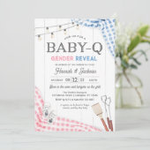 Genre Reveal BabyQ Invitation (Debout devant)