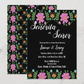 Genre Reveal Floral Mexicain vert Invitation (Devant / Derrière)