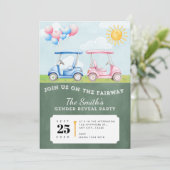 Genre Reveal Golf Thème Invitation (Debout devant)