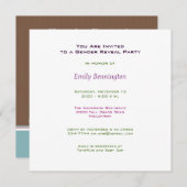 Genre Reveal Party Babies Invitation (Devant / Derrière)
