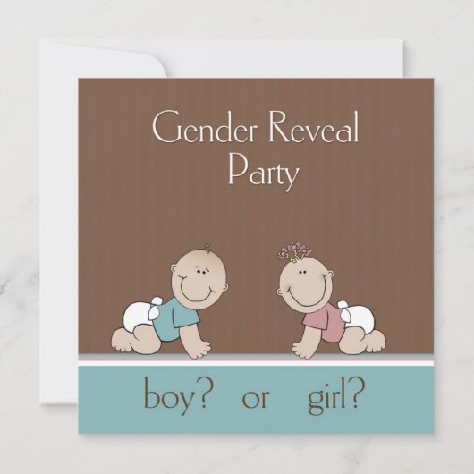 Genre Reveal Party Babies Invitation (Dos)