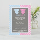 Genre Reveal Party Baby Shower Invitations (Debout devant)