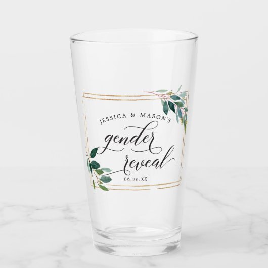 Genre Reveal Verre vert pinte Favoriser Cadeau (Devant)