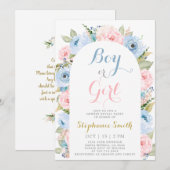 Genre Révéler Arc floral Invitation (Devant / Derrière)