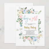 Genre Révéler floral Invitation (Devant / Derrière)