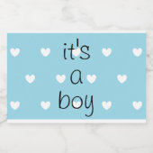 Genre révéler (garçon) mini Sparkling étiquettes d (Étiquettes simples)