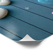 Genre Révéler garçon ou fille rose et bleu affiche (Coin)