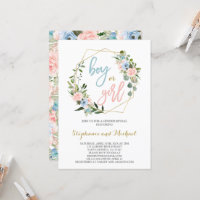 Genre Révéler la couronne florale Invitation
