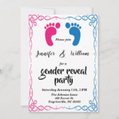 Genre révéler la photo de la fête Invitation (Devant)